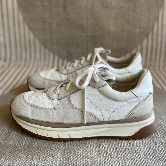 Madewell Women's Kickoff Trainer Sneakers in Neutral Colorblock Leather - Picture 3 of 8